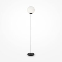 Stehleuchte Glas Metall E27 155 cm Schwarz Weiß Modern
