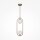 Hängelampe Metall Glas H: max. 204 cm in Messing Weiß