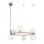 Pendelleuchte Metall Glas G9 58 cm breit H: max. 178 cm