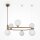 Pendelleuchte Metall Glas G9 58 cm breit H: max. 178 cm