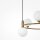 Pendelleuchte Metall Glas G9 58 cm breit H: max. 178 cm