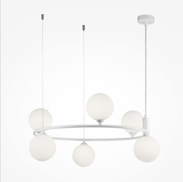 Pendelleuchte Metall Glas G9 B: 58 cm H: max. 184 cm