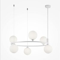 Suspension métal verre G9 L : 58 cm H : max. 184 cm
