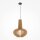 Lampe à suspendre métal bois D : 35 cm rond H : max. 340,5 cm