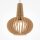 Lampe à suspendre métal bois D : 35 cm rond H : max. 340,5 cm