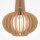 Lampe à suspendre métal bois D : 35 cm rond H : max. 340,5 cm
