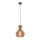 Lampe à suspendre métal bois Ø 30 cm rond H : max. 342,5 cm