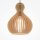 Lampe à suspendre métal bois Ø 30 cm rond H : max. 342,5 cm
