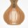Lampe à suspendre métal bois Ø 30 cm rond H : max. 342,5 cm
