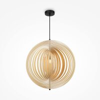 Suspension métal bois ronde Ø 60 cm H :...