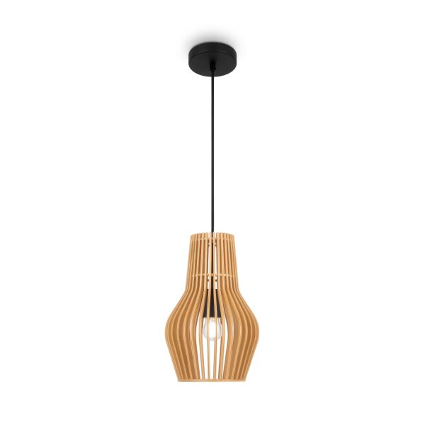 Lampe à suspendre métal bois D : 20 cm H : max. 333,5 cm E27
