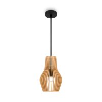 Lampe à suspendre métal bois D : 20 cm H :...