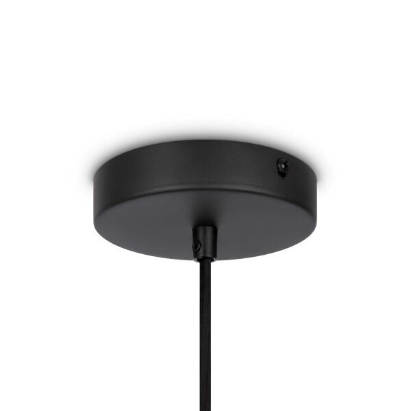 Suspension métal bois Ø 20 cm rond H : max. 329,5 cm