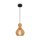 Suspension métal bois Ø 20 cm rond H : max. 329,5 cm