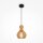 Suspension métal bois Ø 20 cm rond H : max. 329,5 cm