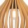 Suspension métal bois Ø 20 cm rond H : max. 329,5 cm