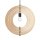 Suspension métal bois ronde D : 43 cm Noir Beige