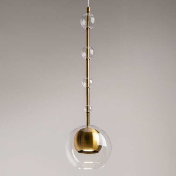 Lampe à suspendre métal verre Ø 16 cm H : max. 362,5 cm GU10