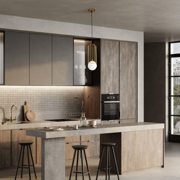 Pendelleuchte Metall Glas D: 12 cm rund H: max. 168 cm