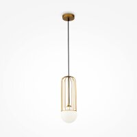 Pendelleuchte Metall Glas D: 12 cm rund H: max. 168 cm
