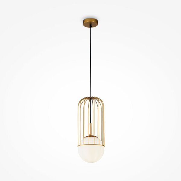Lampe à suspendre métal verre Ø 15 cm rond H : max. 170 cm
