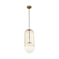 Pendelleuchte Metall Glas Ø 20 cm H: max. 176 cm E27