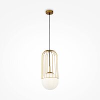 Pendelleuchte Metall Glas Ø 20 cm H: max. 176 cm E27