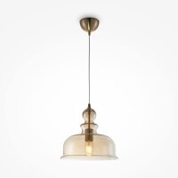 Suspension métal verre fumé E27 D : 29,7 cm...