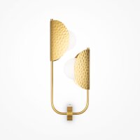 Applique murale métal verre G9 hauteur 56,4 cm en...