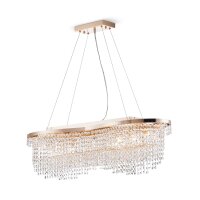 Hängeleuchte Metall E14 H: max. 68 cm Kristall...