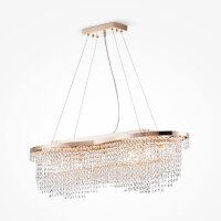 Hängeleuchte Metall E14 H: max. 68 cm Kristall...