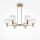 Lustre aluminium verre H : max. 154 cm en or E14