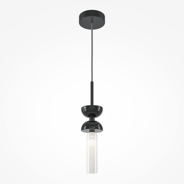 Lampe à suspendre métal verre rond D : 10 cm H : max. 336,5 cm