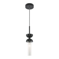 Hängeleuchte Metall Glas rund D: 10 cm H: max. 336,5 cm
