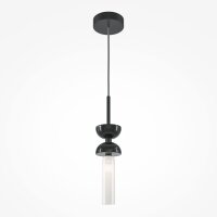 Hängeleuchte Metall Glas rund D: 10 cm H: max. 336,5 cm