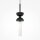 Lampe à suspendre métal verre rond D : 10 cm H : max. 336,5 cm