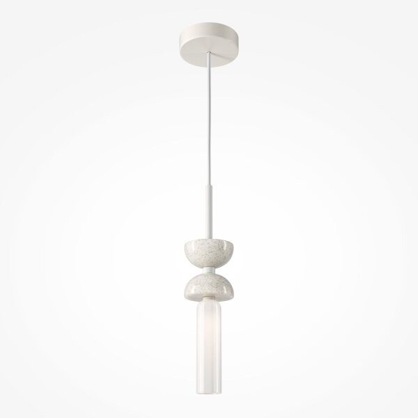 Hängelampe Metall Glas G9 D: 10 cm rund Modern MARIA