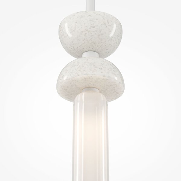 Hängelampe Metall Glas G9 D: 10 cm rund Modern MARIA