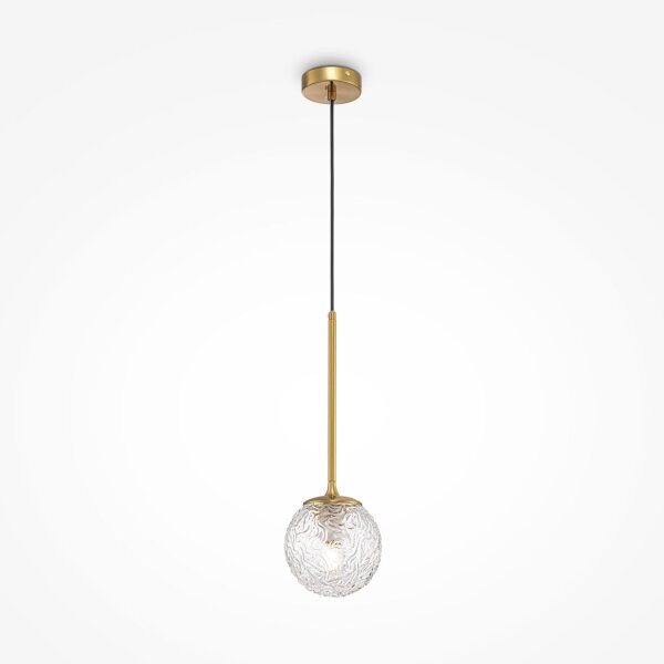 Hängelampe Glas Metall E27 Ø 15 cm rund H: max. 150 cm