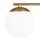 Wandlampe Metall Glas 20 cm hoch in Messing Weiß E27