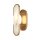 Wandleuchte Metall E14 H: 30,5 cm in Gold Weiß (Stein)