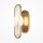 Wandleuchte Metall E14 H: 30,5 cm in Gold Weiß (Stein)