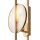 Wandleuchte Metall 48 cm hoch in Gold Weiß (Stein) E14