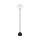 Lampadaire métal verre E14 139 cm de haut noir blanc
