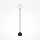 Lampadaire métal verre E14 139 cm de haut noir blanc