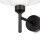Wandlampe Metall Glas 24,4 cm hoch Schwarz Weiß E14
