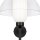 Wandlampe Metall Glas 24,4 cm hoch Schwarz Weiß E14