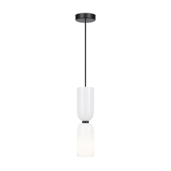 Pendelleuchte Metall Glas rund D: 8 cm H: max. 232 cm