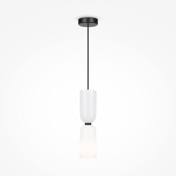 Pendelleuchte Metall Glas rund D: 8 cm H: max. 232 cm