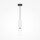 Pendelleuchte Metall Glas rund D: 8 cm H: max. 232 cm